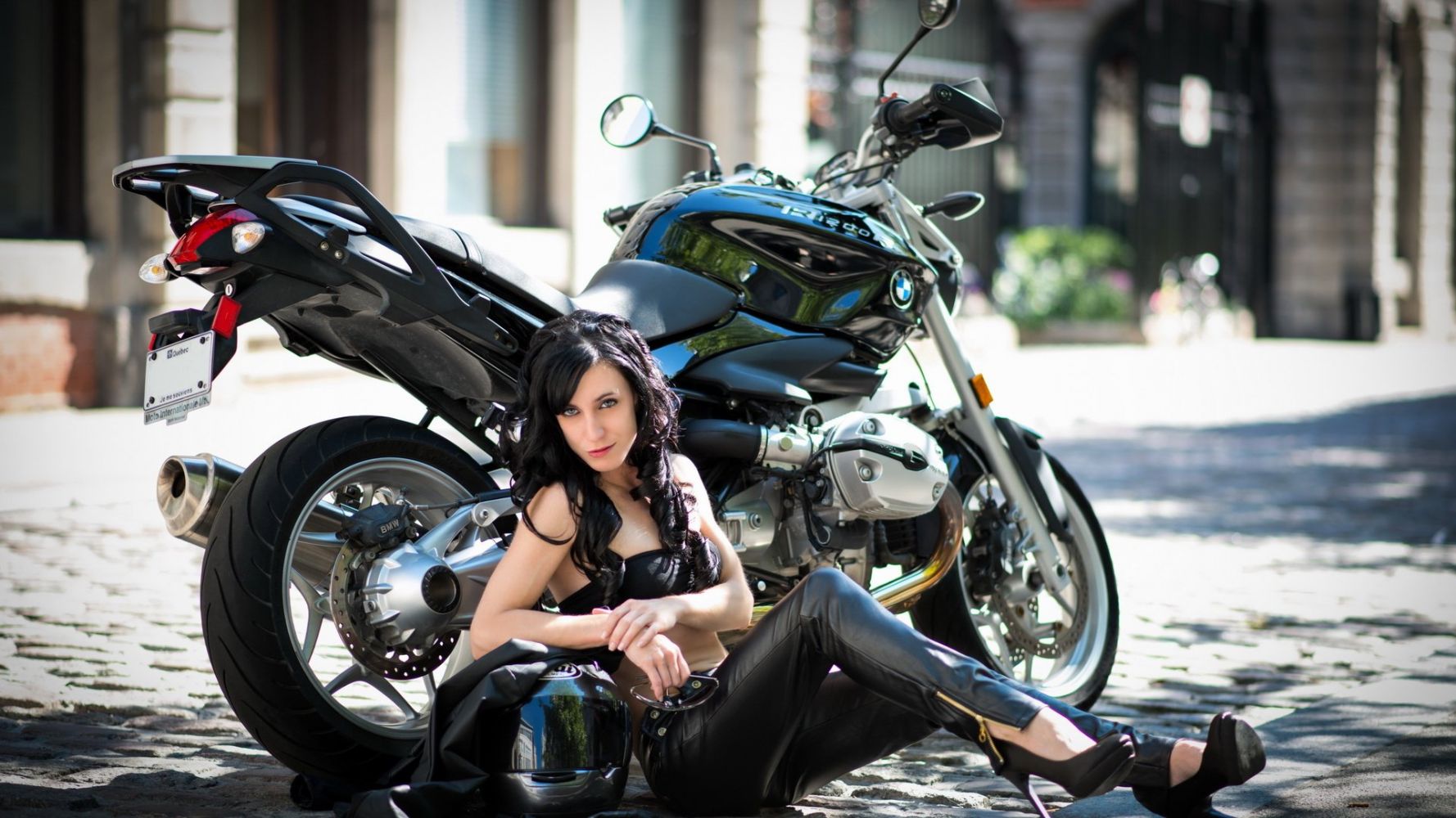 European women on bikes in Yiwu